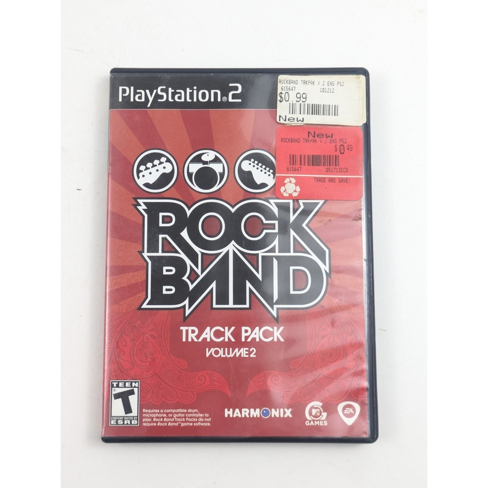 Rock Band Track Pack Volume 2 Sony PlayStation 2, 2008 PS2 CIB Complete W/Manual